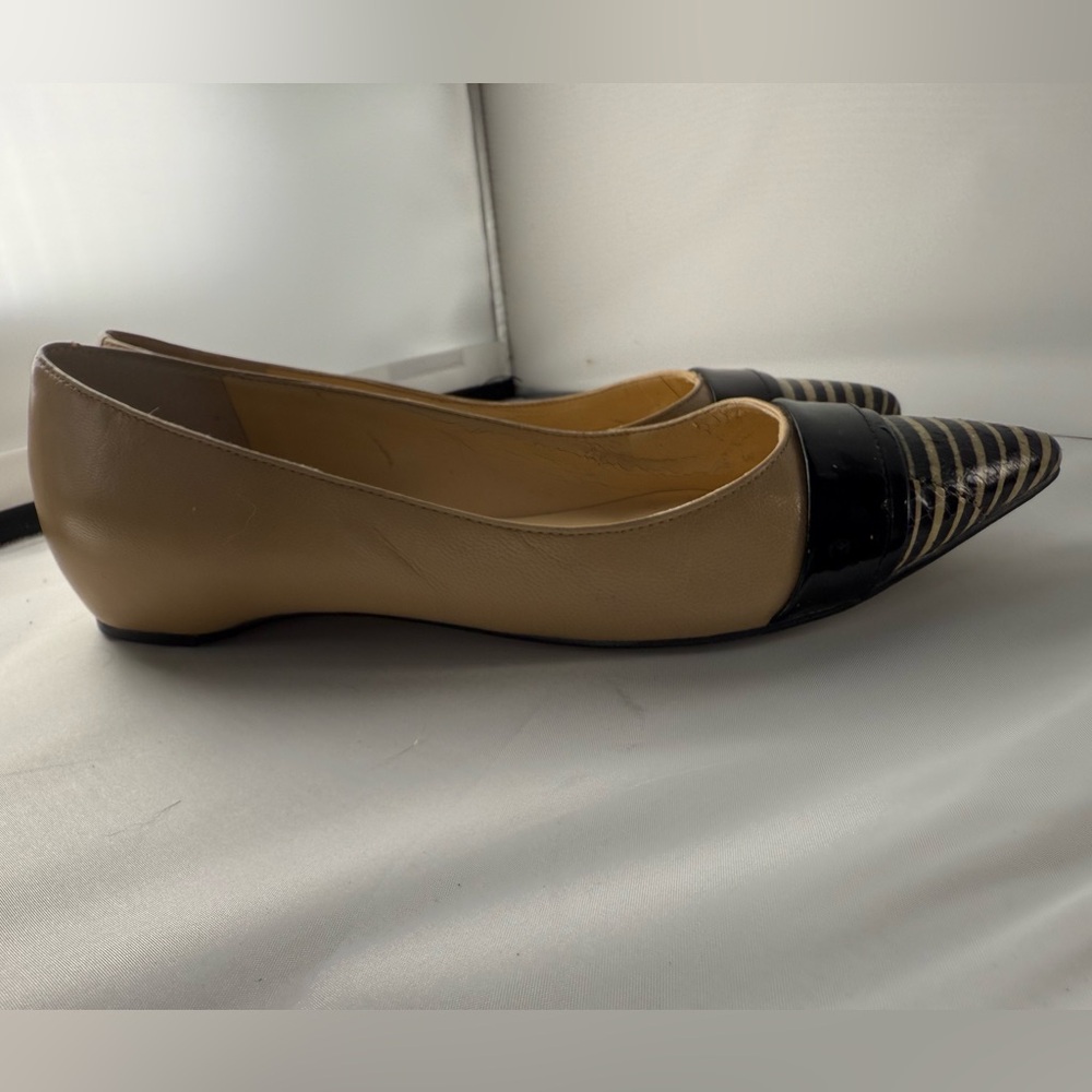 Ivanka Trump Tan and Black Flats